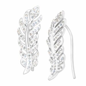 Feather Ear Crawlers with Crystals